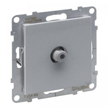   Legrand SUNO 721363 csillagpontos TV (F típus) csatlakozóaljzat , alumínium burkolattal, keret nélkül