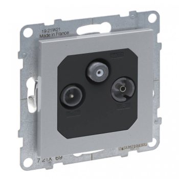   Legrand SUNO 721369 végzáró TV-Rádió-SAT csatlakozóaljzat , alumínium burkolattal, keret nélkül