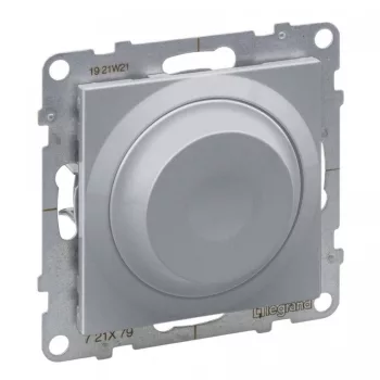   Legrand SUNO 721379 Forgatógombos fényerőszabályzó, alumínium burkolattal, keret nélkül, süllyesztett, 240V AC - 50 Hz, IP20