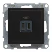 Legrand SUNO 721431 USB töltőaljzat, 3 A, IP40, fekete, süllyesztett