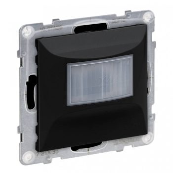   Legrand SUNO 721435 Mozgásérzékelős kapcsoló, 3 - 250 W (izzó, halogén, LED) 120°, 2 vezetékes, fekete burkolattal, keret nélkül, süllyesztett, IP44