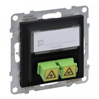   Legrand SUNO 721447 SC/APC Optikai aljzat, fekete burkolattal, keret nélkül