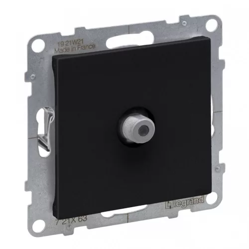 Legrand SUNO 721463 TV (F típus), IP20, fekete, süllyesztett