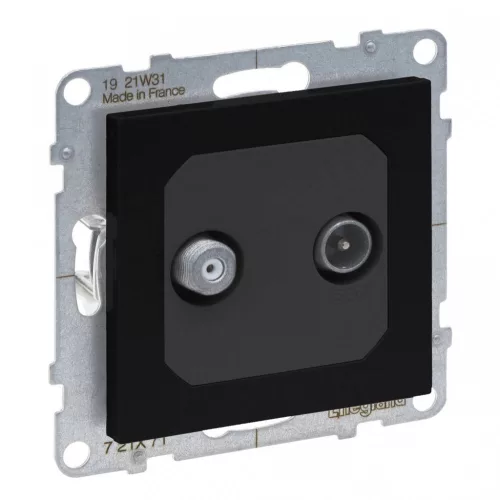 Legrand SUNO 721471 TV-SAT, IP20, fekete, süllyesztett