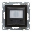 Legrand SUNO 721476 Mozgásérzékelős kapcsoló, 3 - 250 W (izzó, halogén, LED) 120°, 2 vezetékes, fekete burkolattal, keret nélkül, süllyesztett, IP20