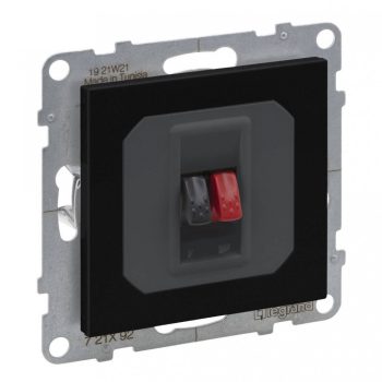   Legrand SUNO 721492 Hangszóró csatlakozóaljzat, fekete burkolattal, keret nélkül