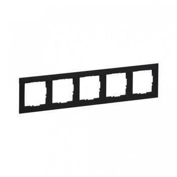   Legrand SUNO 721525 5-ös fekete keret, vízszintes és függőleges elhelyezéssel, IP20