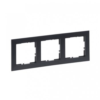   Legrand SUNO 721553 3-as sötét szürke keret, vízszintes és függőleges elhelyezéssel, IP20