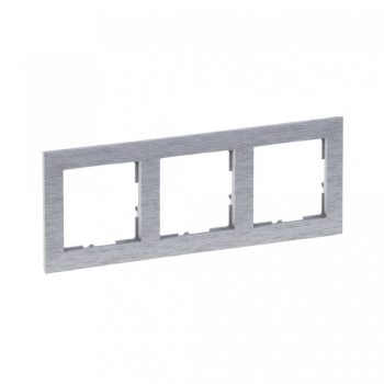   Legrand SUNO 721563 3-as csiszolt alumínium keret, vízszintes és függőleges elhelyezéssel, IP20