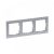 Legrand SUNO 721563 3-as csiszolt alumínium keret, vízszintes és függőleges elhelyezéssel, IP20