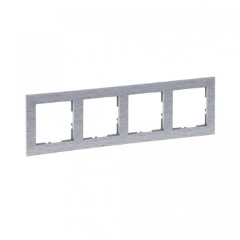   Legrand SUNO 721564 4-es csiszolt alumínium keret, vízszintes és függőleges elhelyezéssel, IP20