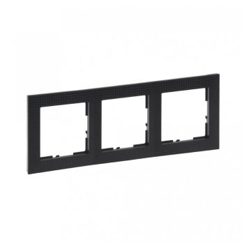   Legrand SUNO 721573 3-as fekete mintás keret, vízszintes és függőleges elhelyezéssel, IP20
