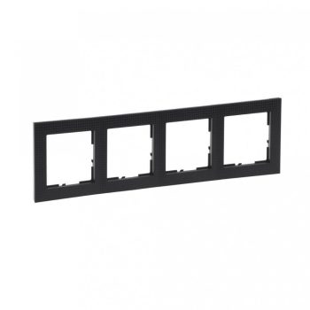   Legrand SUNO 721574 4-es fekete mintás keret, vízszintes és függőleges elhelyezéssel, IP20