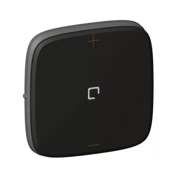   Legrand 752093A Valena Allure 3 vezetékes nyomógombos fényerőszabályzó burkolat, fekete (Legrand 752093A)