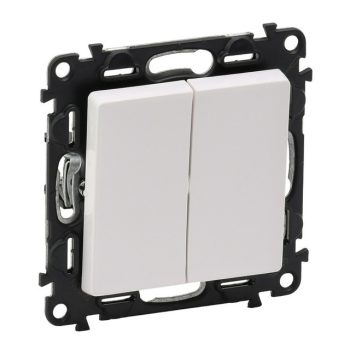   Legrand Valena Life 752118 dupla váltóérintkezős nyomó (N106+6), fehér burkolattal keret nélkül, süllyesztett 10A 250V (Legrand 752118)