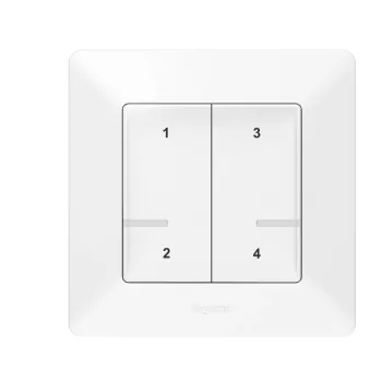 Legrand Valena Life Netatmo 752168 Szcenárió kapcsoló 4 egyedi forgatókönyv, IP40, fehér