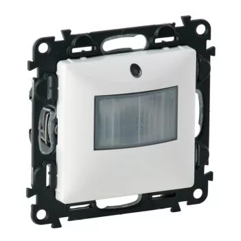   Legrand Valena Life 752173 mozgásérzékelős kapcsoló beépített nyomógombbal, 3 vezetékes, fehér burkolattal keret nélkül, süllyesztett 10A 250V (Legrand 752173)