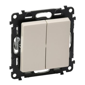   Legrand Valena Life 752218 dupla váltóérintkezős nyomó (N106+6), elefántcsont burkolattal keret nélkül, süllyesztett 10A 250V (Legrand 752218)