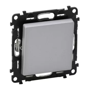 Legrand Valena Life 752311 váltóérintkezős nyomó (N106), 10 A, IP20, alumínium, süllyesztett