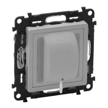   Legrand Valena Life 752323 húzózsinóros váltóérintkezős kapcsoló, aluminium burkolattal keret nélkül, süllyesztett 10A 250V (Legrand 752323)