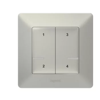 Legrand Valena Life Netatmo 752368 Szcenárió kapcsoló 4 egyedi forgatókönyv, IP40, alumínium