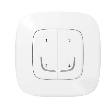   Legrand Netatmo 752568 Valena Allure okos szcenárió kapcsoló (távvezérlő) Home + Control alkalmazásban beállított 4 db egyedi szcenárió indítására; díszítőkerettel, elemmel és kétoldalú ragasztóval szállítva fehér