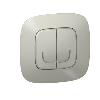   Legrand Netatmo 752788 Valena Allure okos csillárkapcsoló (végrehajtó), süllyesztett, díszítőkerettel szállítva, alumínium színű, fázis-nulla megtáplálású, két külön kapcsolt fázis elmenővel, gatewayhez csatlakoztatható