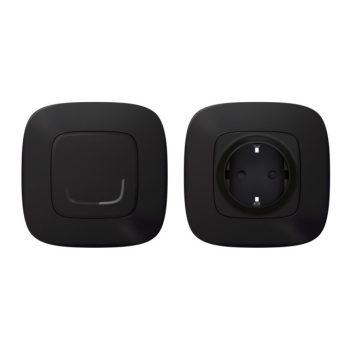   Legrand Netatmo 752854 Párosított szett: Vezérelhető csatlakozó aljzat - 1 intelligens csatlakozóaljzat + 1 vezeték nélküli kapcsoló Valena Allure Netatmo fekete ( 752854 )