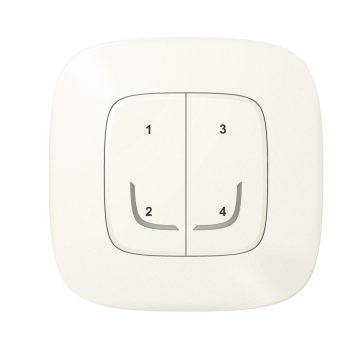   Legrand Netatmo 752968 Valena Allure okos szcenárió kapcsoló (távvezérlő) Home + Control alkalmazásban beállított 4 db egyedi szcenárió indítására; díszítőkerettel, elemmel és kétoldalú ragasztóval szállítva gyöngyház