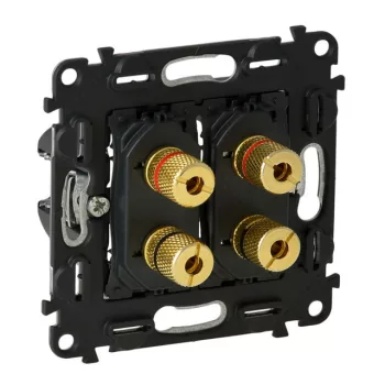   Legrand 753077 Valena InMatic Banándugós sztereó hangszóró-csatlakozóaljzat mechanizmus ( Legrand 753077 )