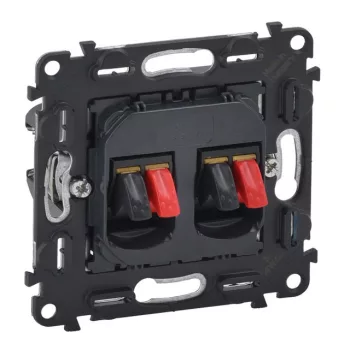   Legrand 753078 Valena InMatic kettős hangszóró-csatlakozóaljzat mechanizmus, 4 kivezetéssel ( Legrand 753078 )