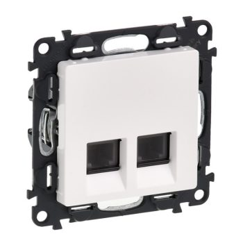   Legrand Valena life 753139 telefoncsatlakozó 2xRJ11 fehér burkolattal keret nélkül (Legrand 753139)