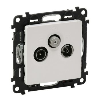   Legrand Valena Life 753164 végzáró TV-Rádió-SAT csatlakozóaljzat 10 dB, fehér burkolattal. keret nélkül, süllyesztett (Legrand 753164)