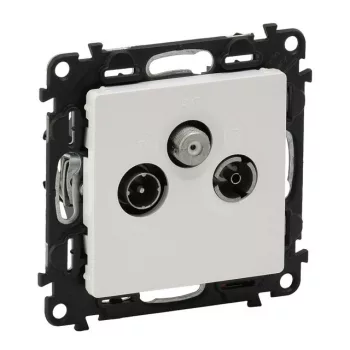 Legrand Valena Life 753164 TV-R-SAT aljzat, IP21, fehér, süllyesztett