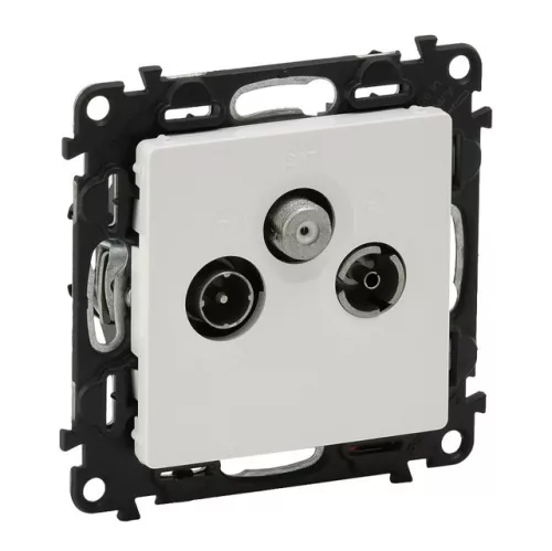 Legrand Valena Life 753165 TV-R-SAT aljzat, IP21, fehér, süllyesztett