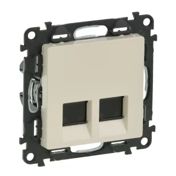   Legrand Valena life 753243 Informatikai csatlakozóaljzat 2xRJ45 Cat6 UTP elefántcsont burkolattal keret nélkül (Legrand 753243)