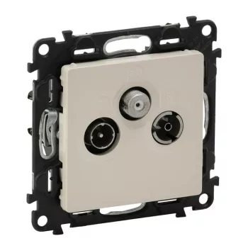 Legrand Valena Life 753264 TV-R-SAT aljzat, IP21, elefántcsont, süllyesztett