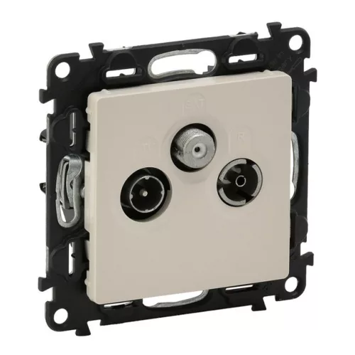 Legrand Valena Life 753264 TV-R-SAT aljzat, IP21, elefántcsont, süllyesztett