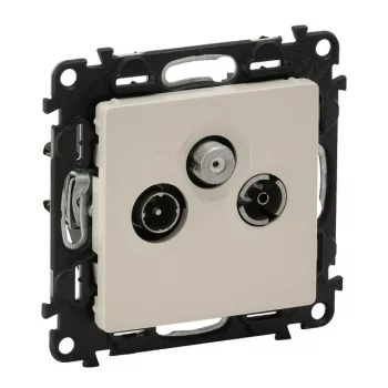 Legrand Valena Life 753265 TV-R-SAT aljzat, IP21, elefántcsont, süllyesztett