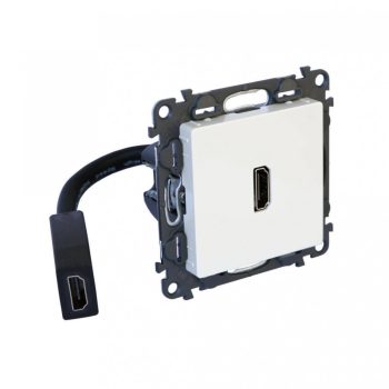   Legrand 753275 Valena Life Elővezetékelt HDMI 1.4 típusú csatlakozóaljzat, 15 cm kábellel szállítva, Elefántcsont ( Legrand 753275 )