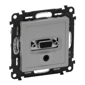   Legrand 753370 Valena Life HD15 + 3,5 mm Jack aljzat alumínium ( Legrand 753370 )