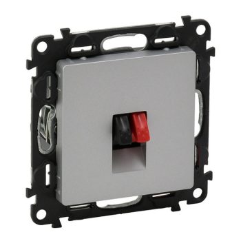   Legrand 753372 Valena Life hangszóró-csatlakozóaljzat (2 kivezetéssel) alumínium ( Legrand 753372 )