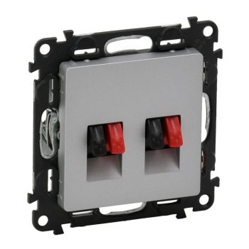   Legrand 753378 Valena Life hangszóró-csatlakozóaljzat (4 kivezetéssel) alumínium ( Legrand 753378 )