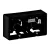 Legrand Valena Life 754067 kiemelődoboz, kettős fekete (Legrand 754067)