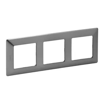 Legrand Valena Life 754153 hármas keret, IP20, inox dekor