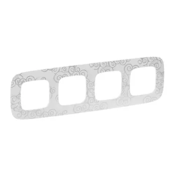   Legrand Valena Allure 754344 4-es króm dekor keret, függőleges és vízszintes elhelyezéssel