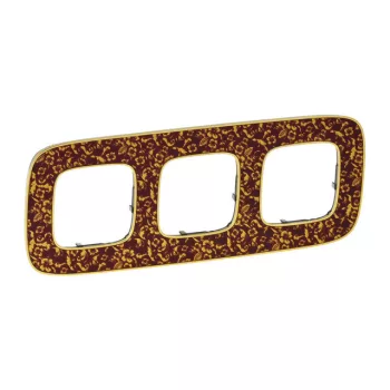   Legrand 754443 Valena Allure Hármas keret, Vörös barokk ( Legrand 754443 )