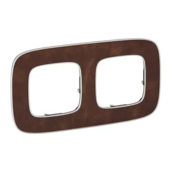   Legrand Valena Allure 754452 2-es cserzett bőr keret, függőleges és vízszintes elhelyezéssel