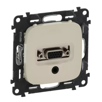   Legrand 754706 Valena Allure HD15+3, 5 mm Jack aljzat, burkolattal, Elefántcsont ( Legrand 754706 )