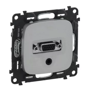   Legrand 754707 Valena Allure HD15+3, 5 mm Jack aljzat, burkolattal, Alumínium ( Legrand 754707 )